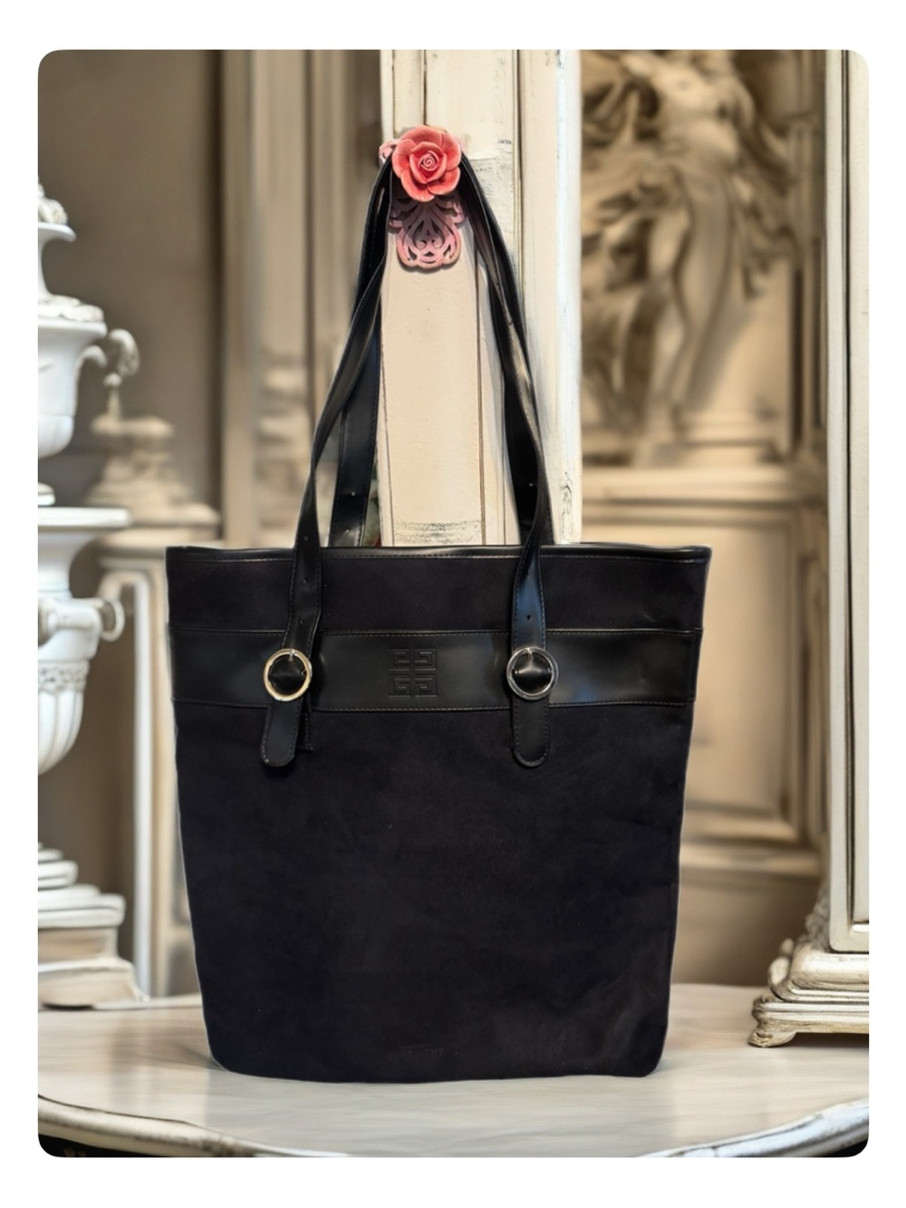 Givenchy Black Tote Bag with Leather Straps